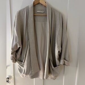 Women's Beige Open-Front Jacket